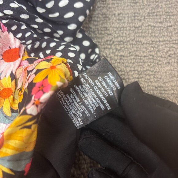 For Love & Lemons Dress Medium Mochi Shirred Ruffled V Neck Floral Polka Dot - Picture 13 of 14